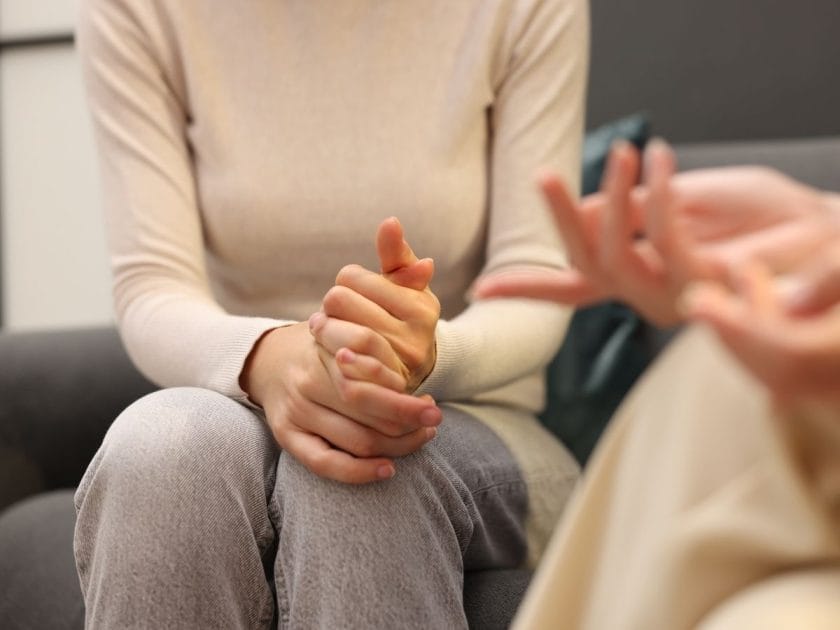 Cognitive behavioural therapy session at Holyoake