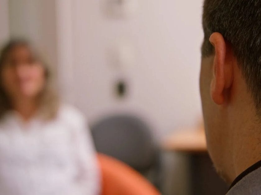 A Holyoake counsellor talking to a client who has Hepatitis B.